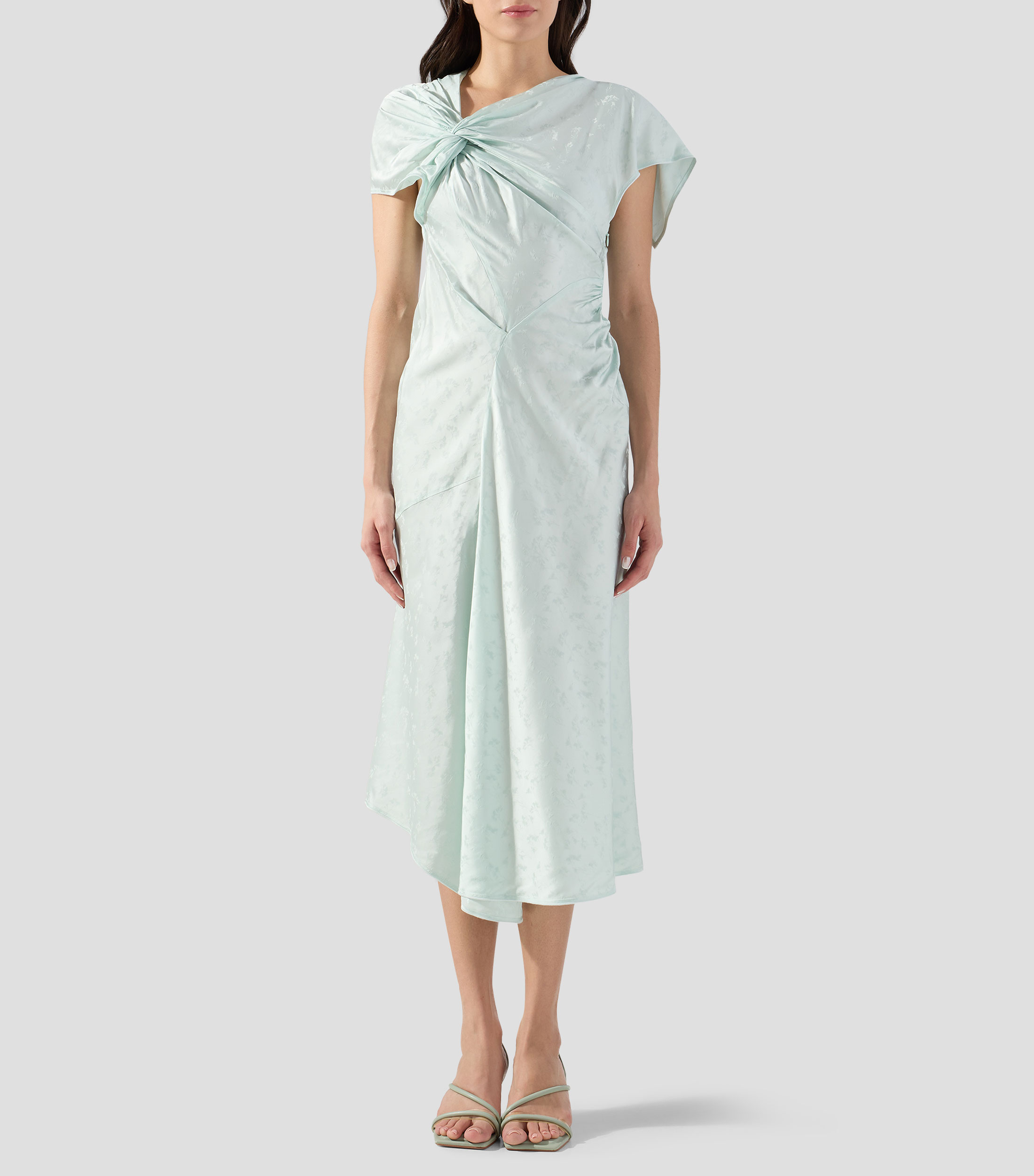 Vestido midi estampado Mujer